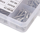 200pcs M3 stainless steel 304 cross countersunk flat head machine screw set3C