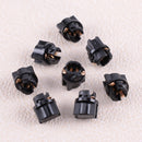 8pcs T5 Socket Twist Lock Instrument Panel Gauge Cluster Light Lamp Bulb Black
