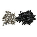 100 x Rivet Bullet Stud Spike black Deco DIY bag belt strap L9D1