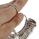 Metal Finger Gauge Ring Sizer Wide Band Graduated 1-13 Finger Measuring Siz Q2O3