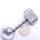 Marvel The Avengers Thor Thor's Hammer Mjolnir Pewter Metal Keyring KeyChain lj