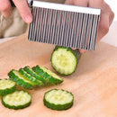 Potato Wavy Chopper Stainless Steel Vegetable Fruit Kitchen T X2E4 Z9Y6 G5U4