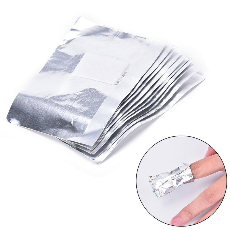 50PCS Aluminium Foil Nail Wraps For Nail Art Soak Off Acrylic UV Gel Remover  Ew