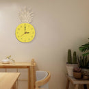 Nordic Pineapple Wall Clocks Children'S Room Wooden Silent Wall Clock Home  N8U4