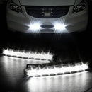 Newest 2pcs High Quality Super White 8 LED Daytime Running Lights 12V DC He