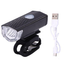 Mountain Bike Headlight USB Rechargeable Super Bright Riding Tool (Black)