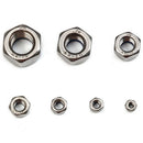 170Pcs/Set Lock Nuts Fastener M3/M4/M6/M8/M10/M12 Metric Thread Stainless S