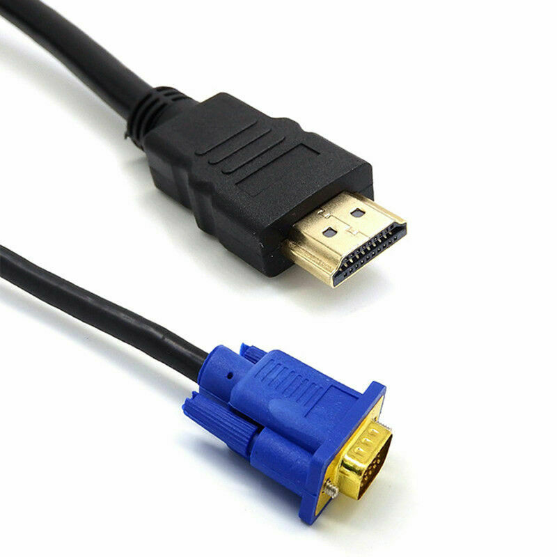 6ft HD 1080P HDMI to 15 Pin VGA Male Adapter Converter Cable HD Gift For PC G5L8