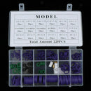 225Pcs 18 Sizes Repair Kit A/C System Auto Car Air Conditioning HNBR O Rings