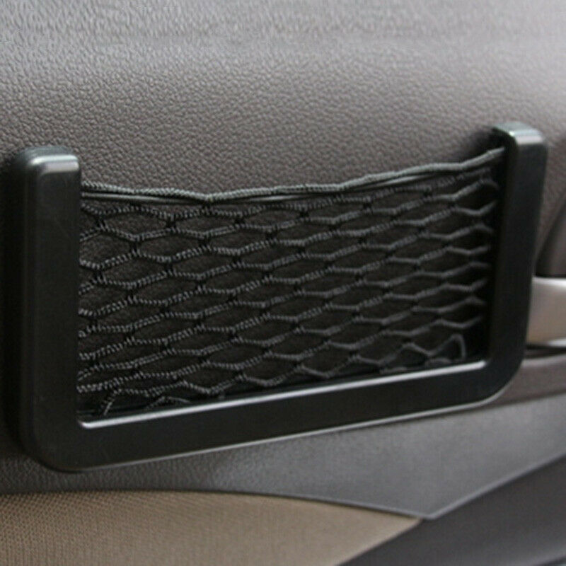 1 Set Car Net Bag Phone Holder Storage Pocket Organizer for Phone Wallet Keys