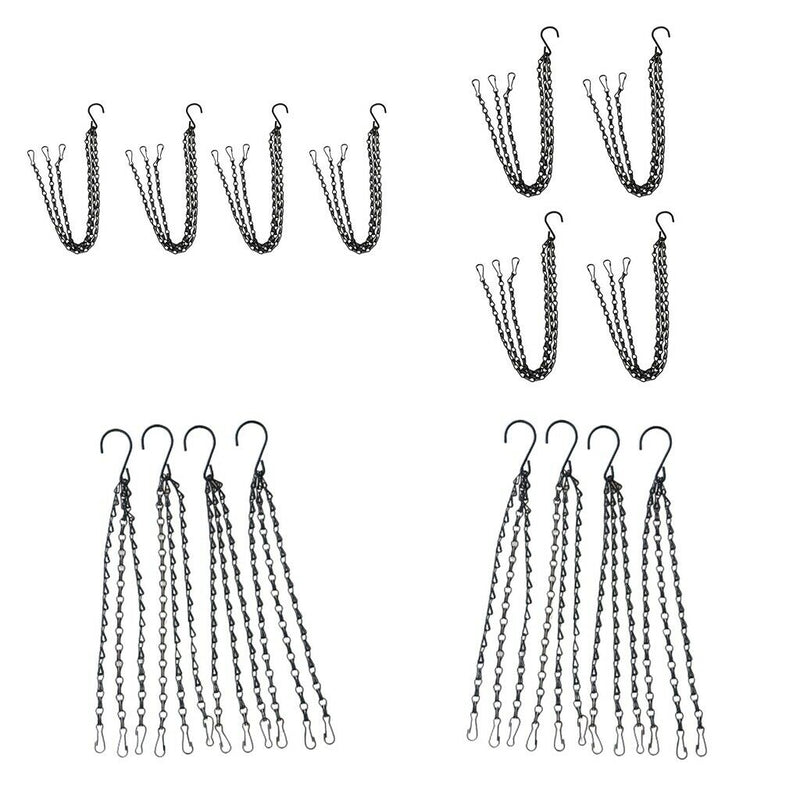16Pcs/set Heavy Duty Flower Pot Basket Hanging Chains Hanger Hooks For Fence