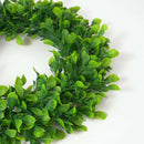 16.5" Wreath Artificial Green Leaves Door Wreath Leaves Garland for Home Office