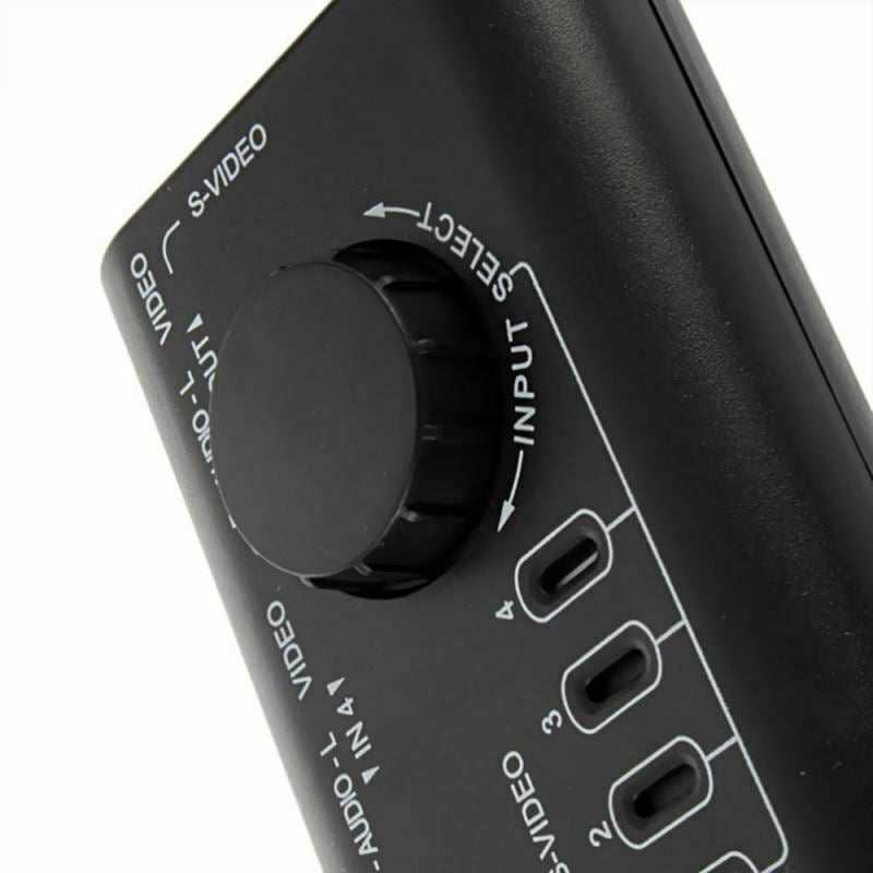 4 in 1 AV Audio S-Video Signal Switcher Splitter Selector Out RCA Switch B RAE