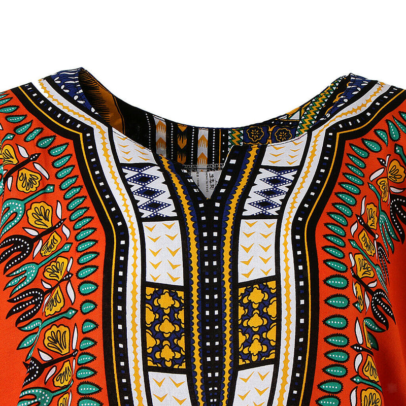 2 Pieces Unisex Short Sleeve Dashiki African Hippie