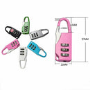 Travel Luggage Lock 3 Digit Combination Resettable Metal Mini Password Lock