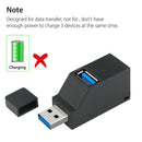 High Speed 3 Port USB 3.0 HUB Splitter Expansion Desktop PC Laptop Adapter