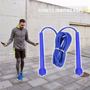 Skipping Rope PVC Adjustable Jump Rope Training Exercise Equipment (Blue) A