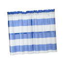 2Pcs Blue_74x60cm Stripe Half Tier Curtain Bathroom Short Curtain