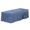 Massage Table Skirt Beauty Bed Cover Valance Sheet  Blue Ash