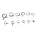100PCS 7MM-24MM Assortment Stainless Steel Hose Tube Clamp Spring Clips Kits