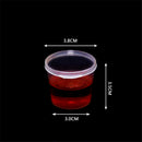 100Pcs Small Plastic Disposable Sauce Cups Food Storage Clear Package Box&Lid ME