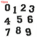 10Pc Set Numbers 0-9 Sew Iron on Patch Embroidered Applique Alphabet Badge Int