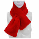 Women's Faux Rabbit Fur Scarf Autumn Winter Scarves red