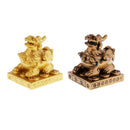 2Pcs/Pack Piyao Statue Fengshui Golden Chi Lin Statue Charm Fengshui for