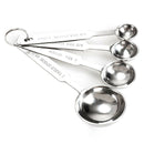 4pcs Stainless Measuring Spoons Tea Coffee Cooking Baking Measure Scoop Cup A