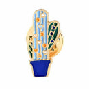 6 Pcs / set Enamel Pins Succulent Green Plant Potted Cactus Brooch Accessories