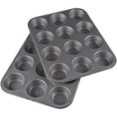 Set of 2 non-stick carbon steel muffin cups I3X9