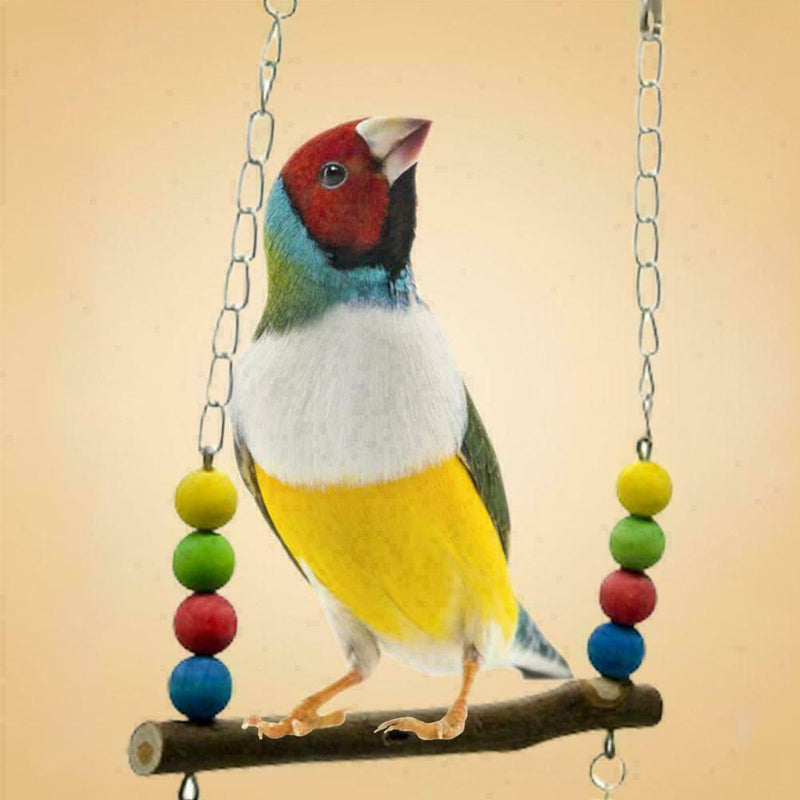 1pc Parrot Toys Bird Hanging Swing Cage Decoration Cockatiel Budgie NEW Dur H4R6