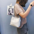 Women Small Bucket Bags Plastic Transparent Totes Composite Chain Bag Femal