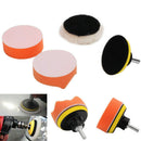 Gross Buffer Waxing Pad Kit +Drill Adapter For Car Shell Window Light Polisher