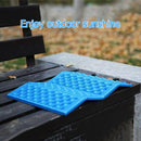 Outdoor Camping Mat Cushion Folding Portable Picnic Seat Pad (Blue Black) A