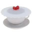 Silicone Cartoon Bowknot Cup Cover Anti-dust Heat Resistant Seal Bowl Lids