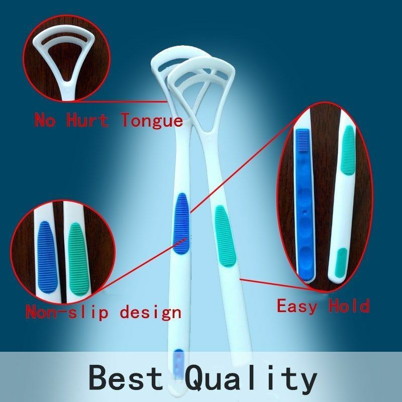 2Pcs/set Dental Care Brush Cleaner Bad Breath Tongue Scraper Oral Clean Care