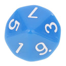 Pack of 20 Acrylic Ten Sided Digital Dices D10 Die Blue+Red for Party Casino Pub
