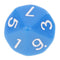 Pack of 20 Acrylic Ten Sided Digital Dices D10 Die Blue+Red for Party Casino Pub