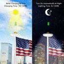 Flag Pole 42 LED Solar Powered Automatic Light Night Bright Light Flag Best X9P9