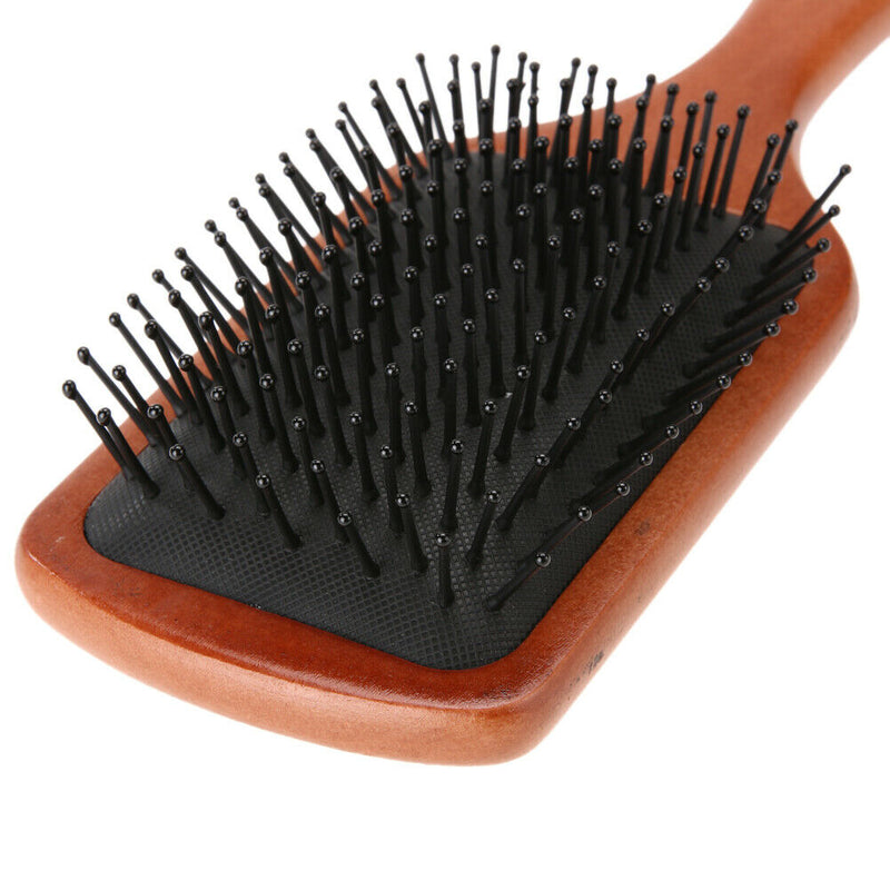 Wooden Paddle Hair Brush Health Care Scale Head Massage Comb