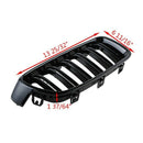 1Pair Gloss Black Front Grille/Grilles Kidney For BMW 3-Series F30 F31 F35