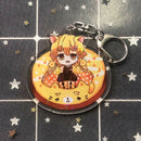 6pcs Cartoon Anime Keychain Pendant Blade of Ghost Key Ring Kids Fans Gift A