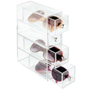 4 Plastic Vanity, Compact Narrow Storage Organization Drawers Set for Cosme