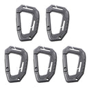 5Pcs Outdoor Backpack Hanging Hooks Buckle Snap Keychain D ring Molle Clips