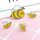 4Pcs Cartoon Enamel Little Bee Insect Lapel Collar Pin Corsage Brooch Jewelr Kw