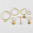 7Pcs/Set Fashion Boho Women Crystal Earrings Set Ear Gift Jewelry Stu E3M4
