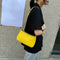 Women Solid Evening Clutch Shoulder Handbags PU Leather Totes Bags (Yellow)