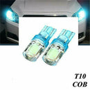 2* 12-24V T10 194 168 W5W COB LED CANBUS License Plate Wedge Light Bulb Ice Blue