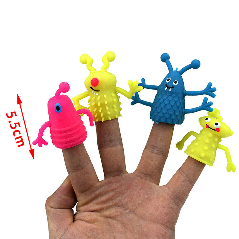 4Pcs/Set Expression Hand Puppet Children Finger Puppet Parent Storytelling PA3C